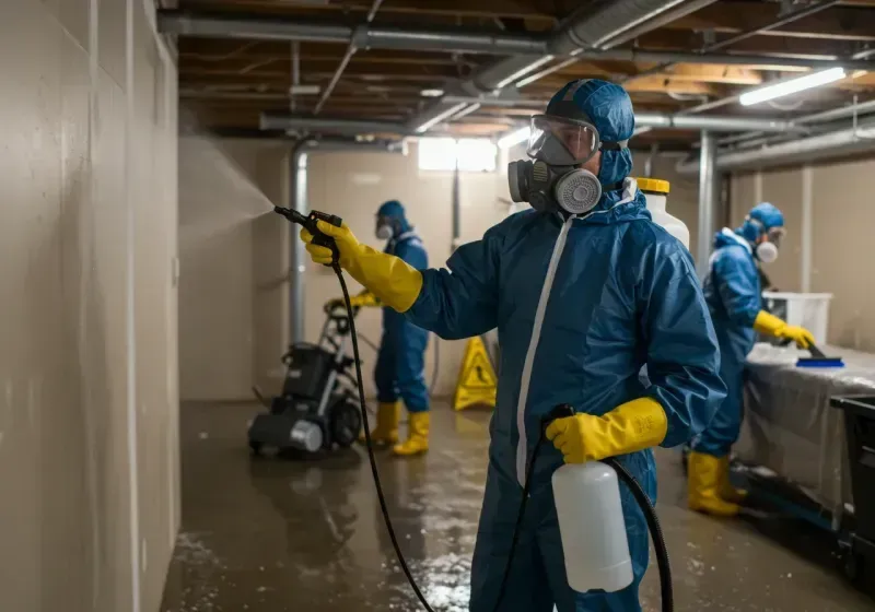 Basement Sanitization and Antimicrobial Treatment process in Newland, NC